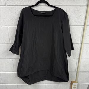 Bryn Walker Womens L Oversized Tunic High Low Lagenlook Minimalist Boxy USA Made
